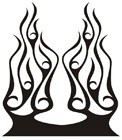 Car & Motorbike Stickers: Flames