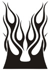 Car & Motorbike Stickers: Flames