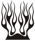 Car & Motorbike Stickers: Flames