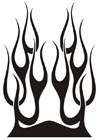 Car & Motorbike Stickers: Flames