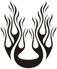 Car & Motorbike Stickers: Flames