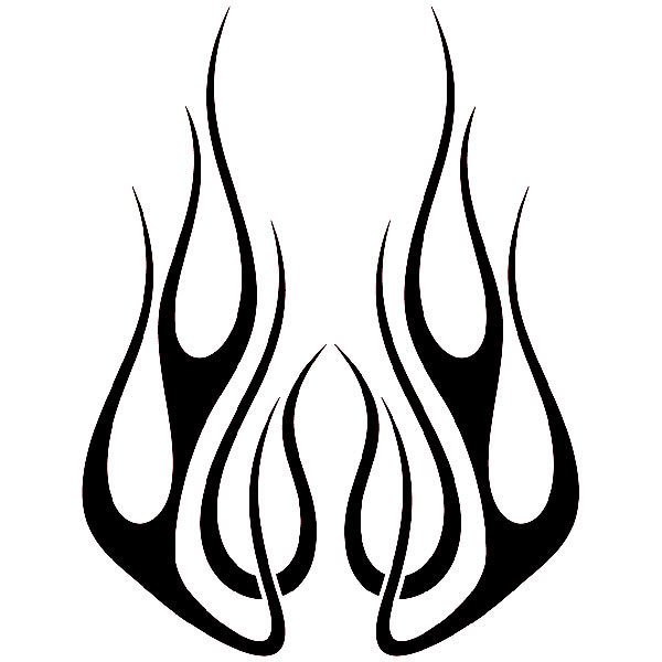 Car & Motorbike Stickers: Symmetrical flames