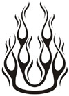 Car & Motorbike Stickers: Flames