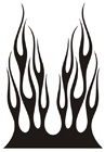 Car & Motorbike Stickers: Flames
