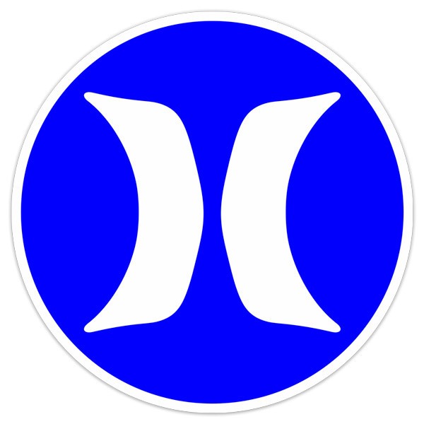 Car & Motorbike Stickers: Hurley blue
