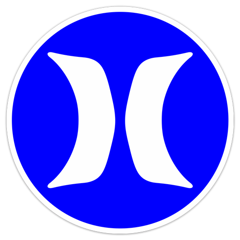 Car & Motorbike Stickers: Hurley blue 0