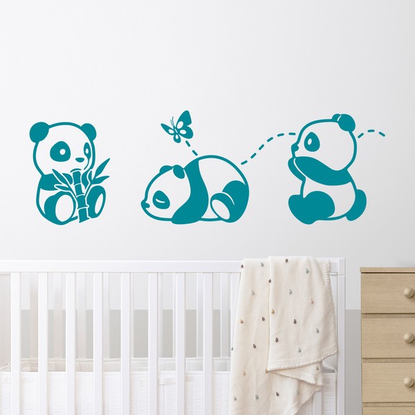 Stickers for Kids: The three pandas