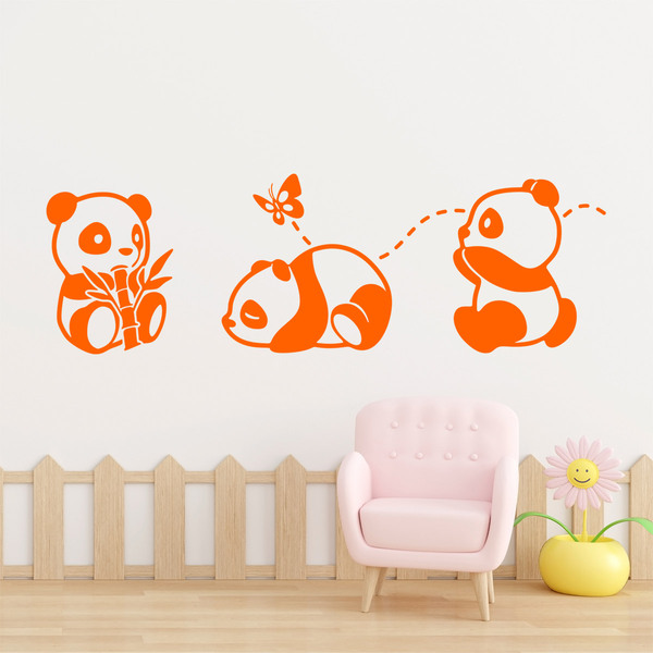 Stickers for Kids: The three pandas