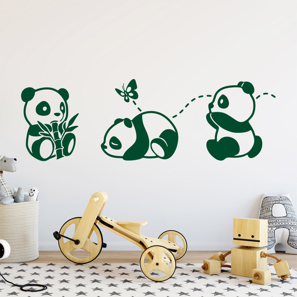 Stickers for Kids: The three pandas