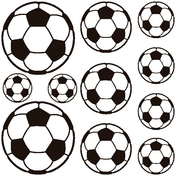 Kids wall sticker Kit soccer balls