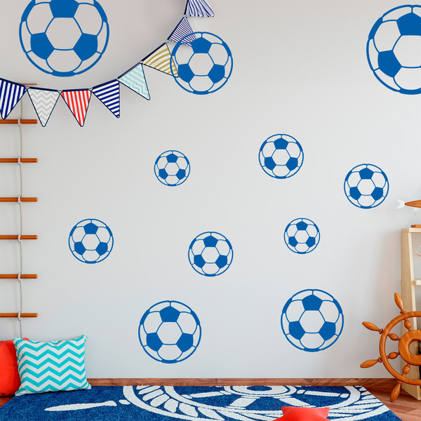 Wall Stickers: Kit soccer balls