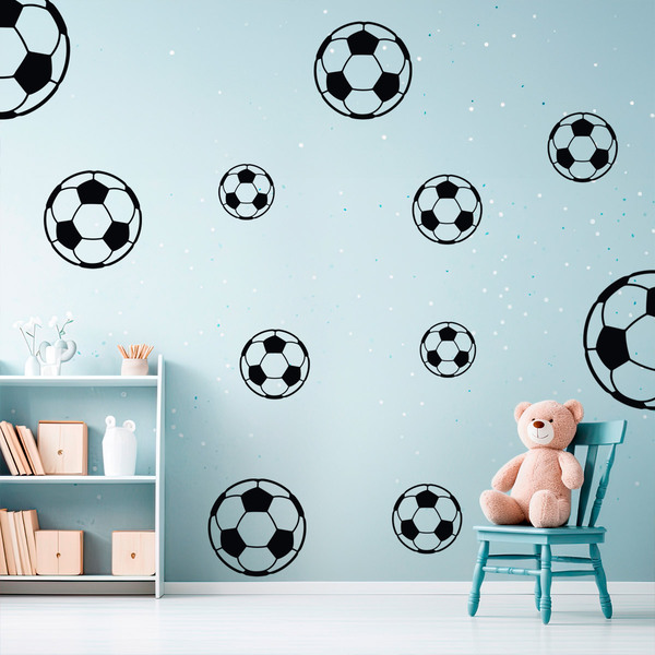Wall Stickers: Kit soccer balls