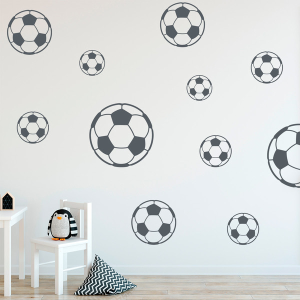 Wall Stickers: Kit soccer balls