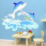 Stickers for Kids: Dolphins and waves 4