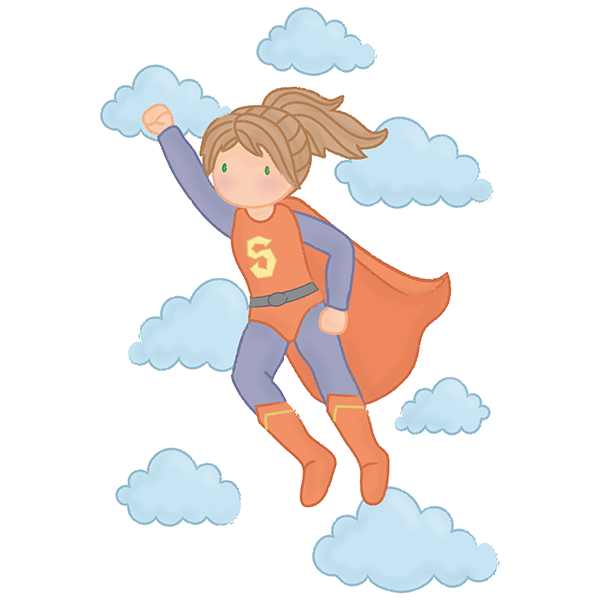 Stickers for Kids: Super Girl