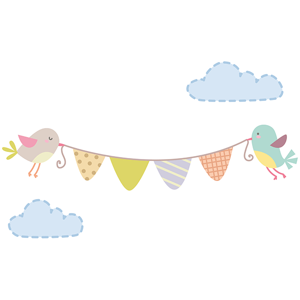 Stickers for Kids: Garland of birds 0
