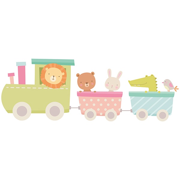 Stickers for Kids: Animal train