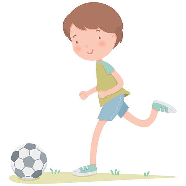 Stickers for Kids: Boy playing soccer 0