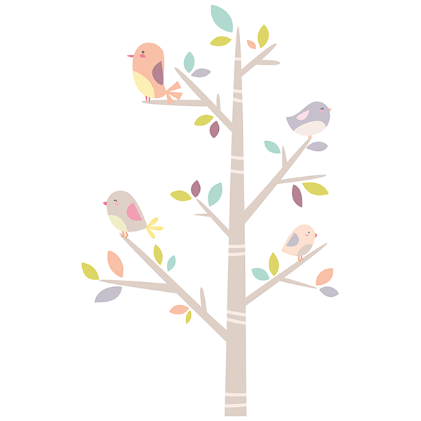 Stickers for Kids: Tree of birds 0