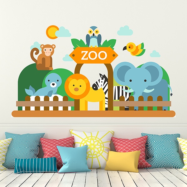 Kids wall sticker Child Zoo