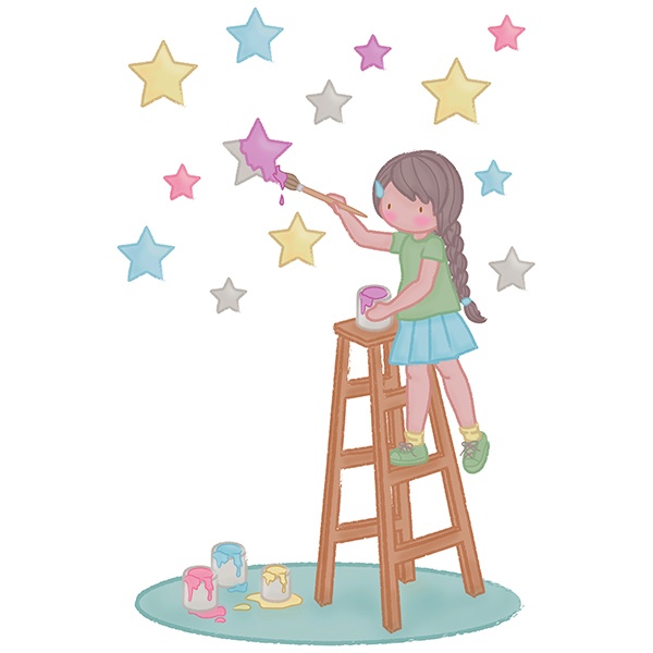 Stickers for Kids: Painting the stars