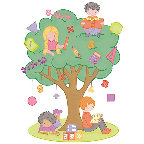 Stickers for Kids: The tree of mathematics