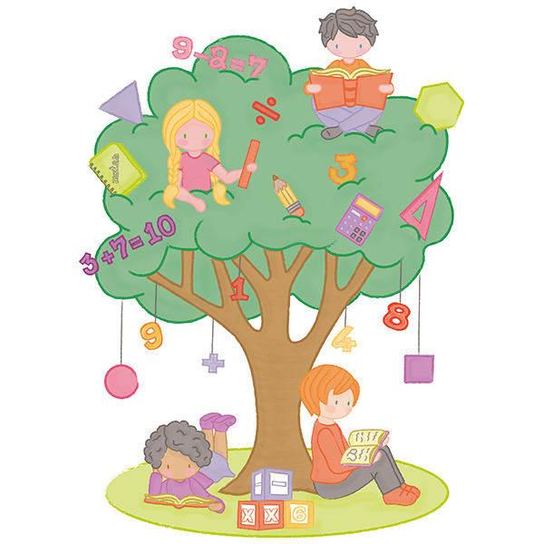 Stickers for Kids: The tree of mathematics