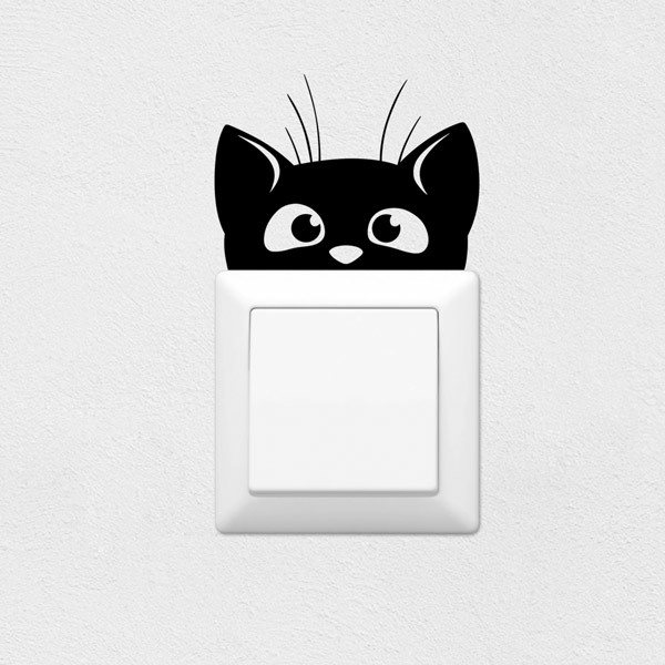 Wall Stickers: Cat Sticking Out