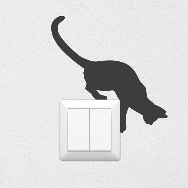 Wall Stickers: Cat Ready to Jump