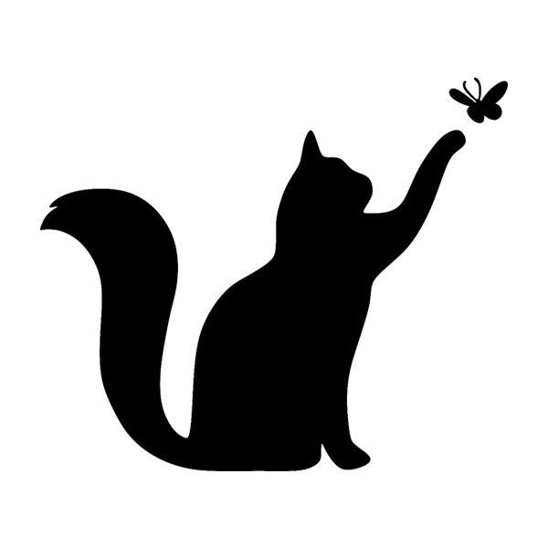 Wall Stickers: Cat and Butterfly