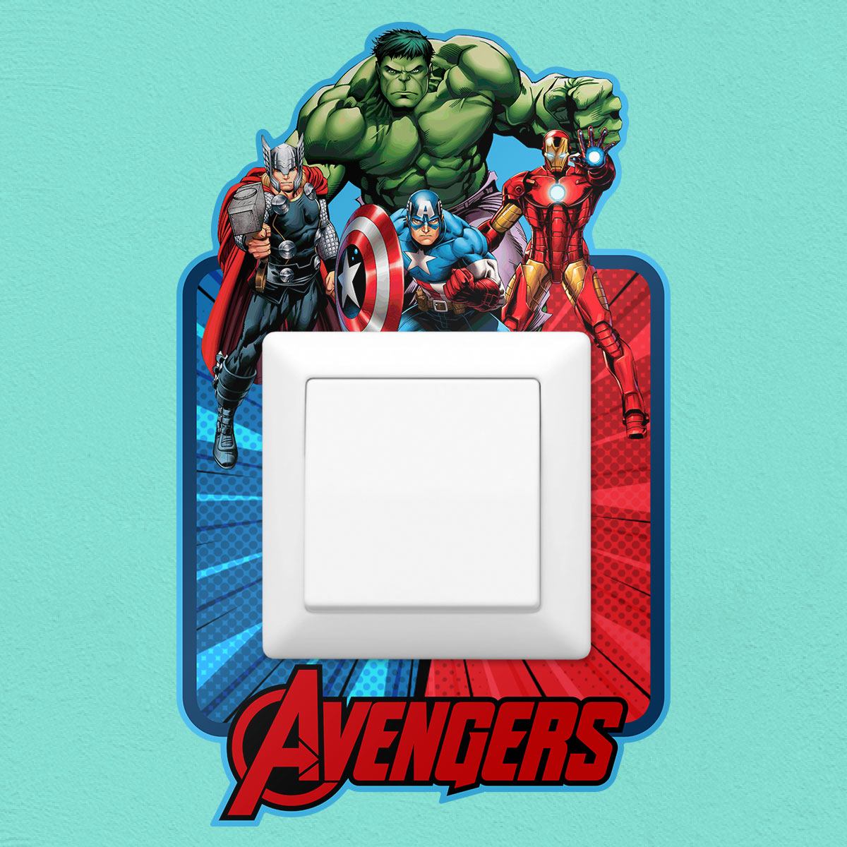 Wall Stickers: Avengers light switch vinyl sticker