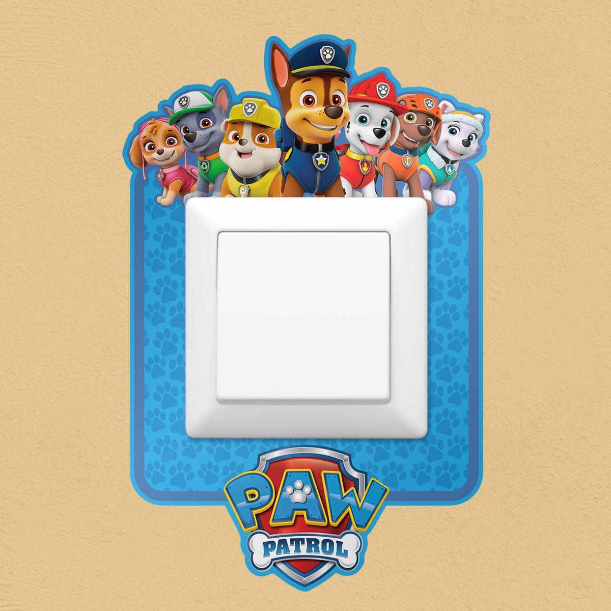 Wall Stickers: Paw Patrol light switch vinyl sticker