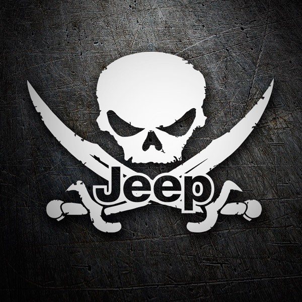 Car & Motorbike Stickers: Pirate Skull Jeep