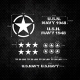 Car & Motorbike Stickers: Set 22X Sticker for Jeep US Army 2
