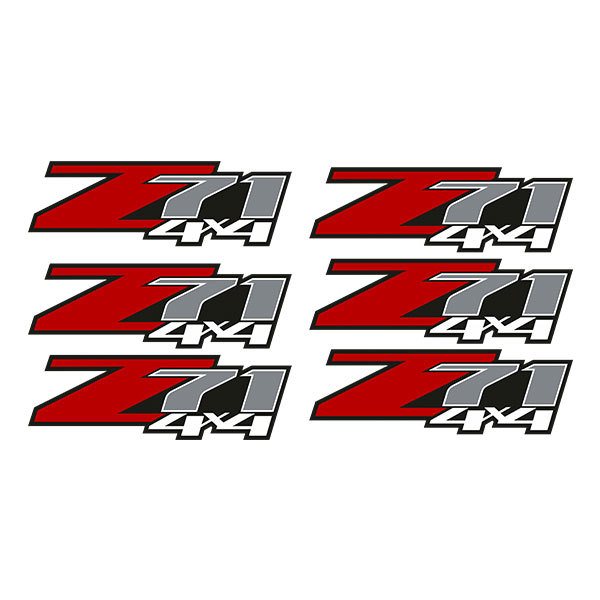 Car & Motorbike Stickers: Set 6X Sticker Chevrolet Silverado Z71