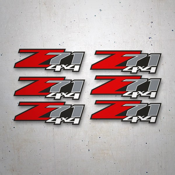 Car & Motorbike Stickers: Set 6X Sticker Chevrolet Silverado Z71