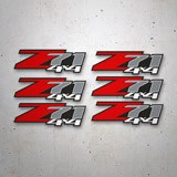 Car & Motorbike Stickers: Set 6X Sticker Chevrolet Silverado Z71 3