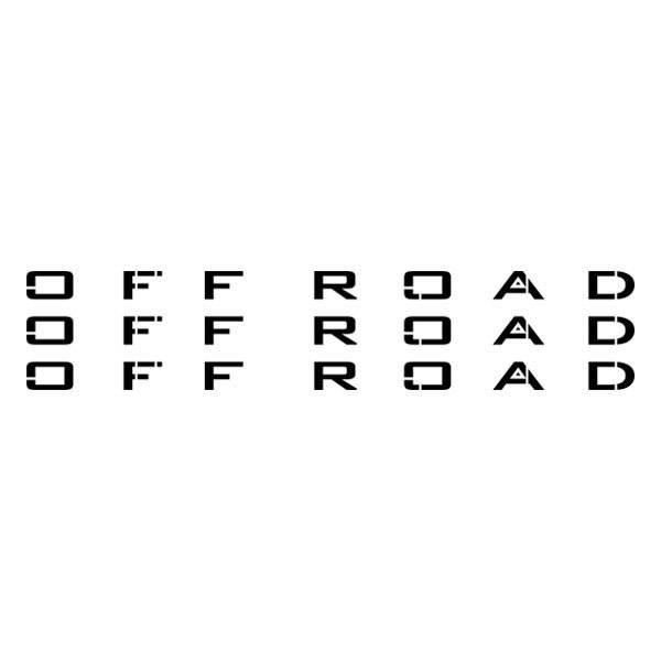 Car & Motorbike Stickers: Set 3X Sticker for Jeep Off Road