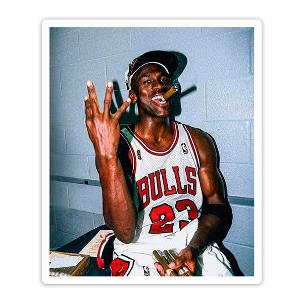 Sticker Michael Jordan 4th NBA Ring MuralDecal
