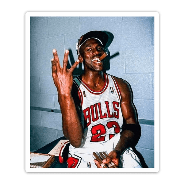 Grens oppervlakkig Amerikaans voetbal Sticker Michael Jordan 4th NBA Ring | MuralDecal.com
