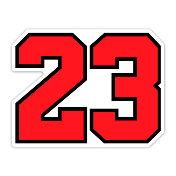 Sticker Michael Jordan Jersey 23 | MuralDecal.com