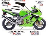 Car & Motorbike Stickers: Kit Kawasaki ZX-9R