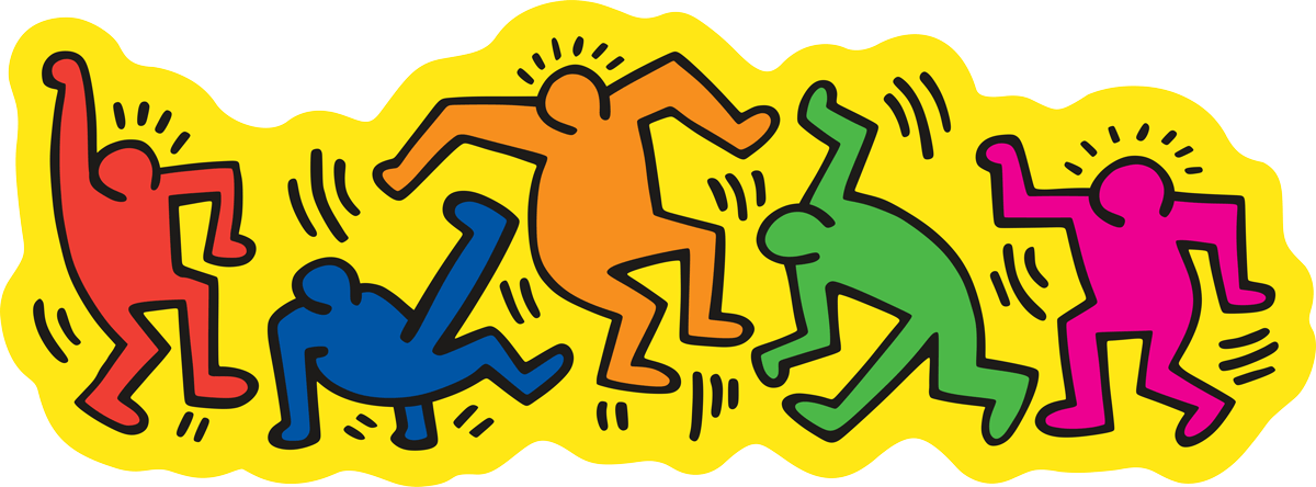 Wall Stickers: Pop Art Dancing Figures