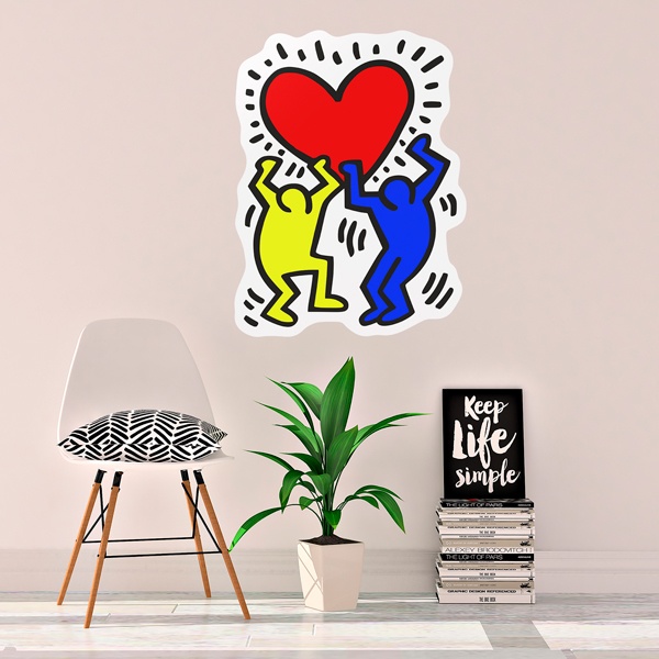 Pop Art Figures Holding a Heart 0