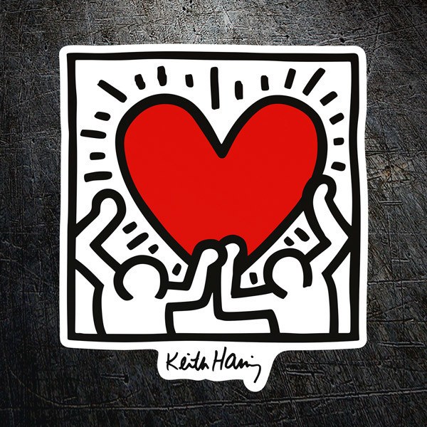 Car & Motorbike Stickers: Love Keith Haring 1