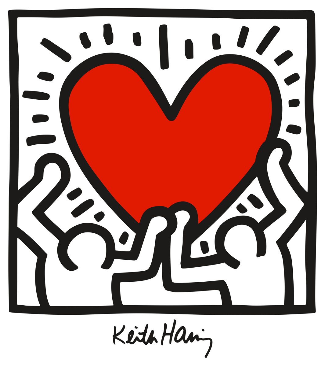 Car & Motorbike Stickers: Love Keith Haring 0