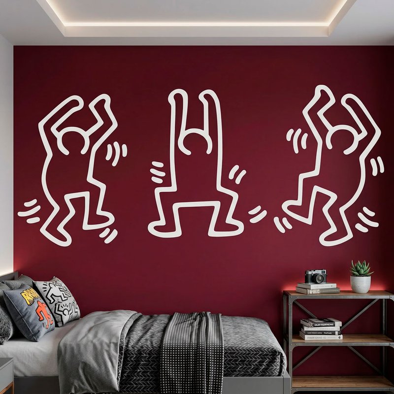 Wall Stickers: Keith Haring Dancing Figures