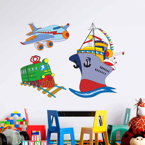 Stickers for Kids: Transport by land, sea and air