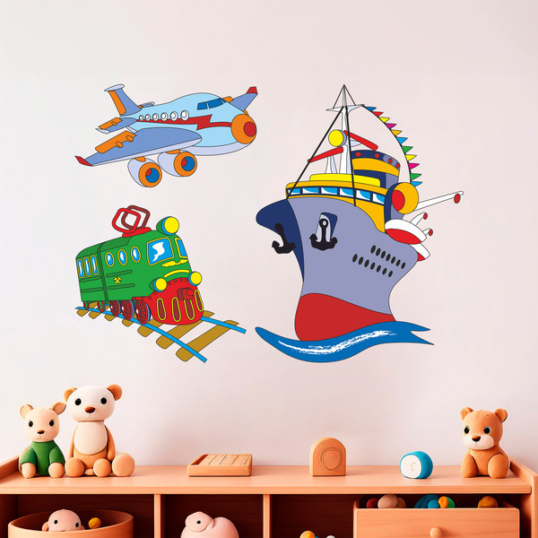 Stickers for Kids: Transport by land, sea and air