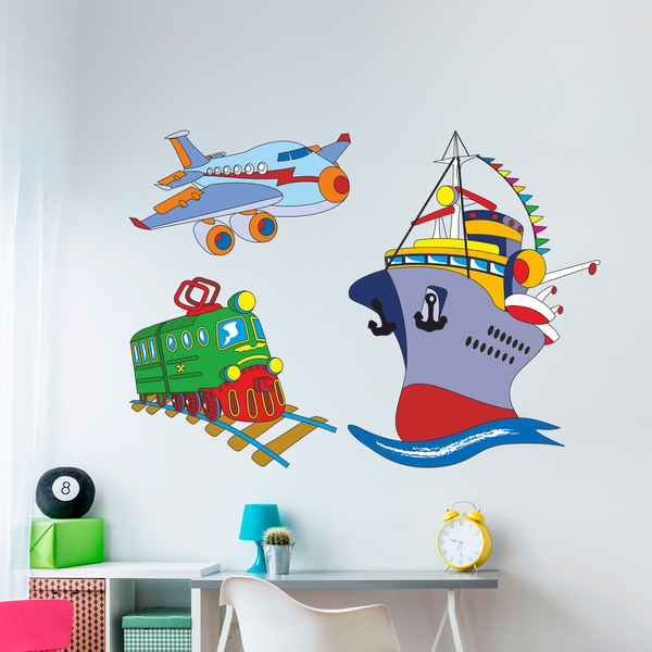 Stickers for Kids: Transport by land, sea and air